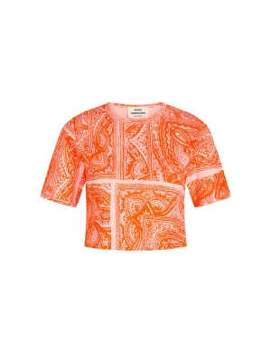 1x1 Organic Colene Tee AOP, Paisley AOP/Puffin's Bill