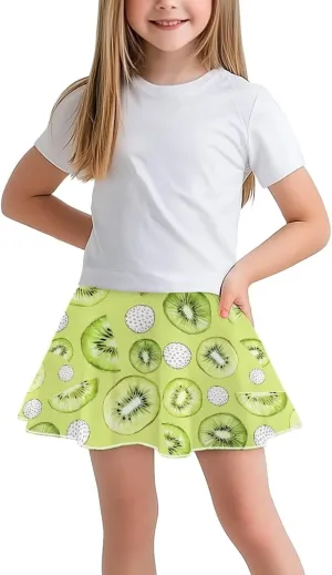 2-in-1 Tennis Skirts for Girls with Pockets Kids Built in Shorts Athletic Skorts Size 5-14