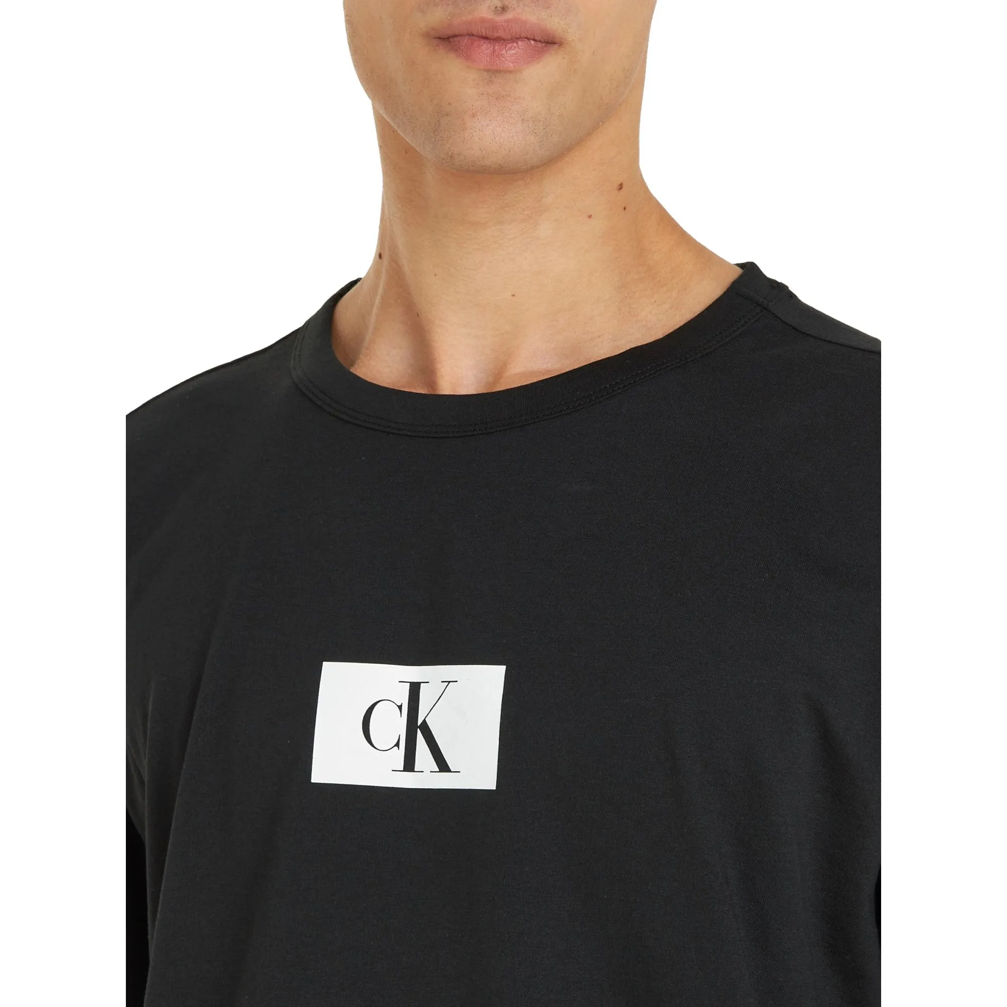 Calvin Klein CK 96 Lounge Graphic Crew Neck Short Sleeve Tee - Black