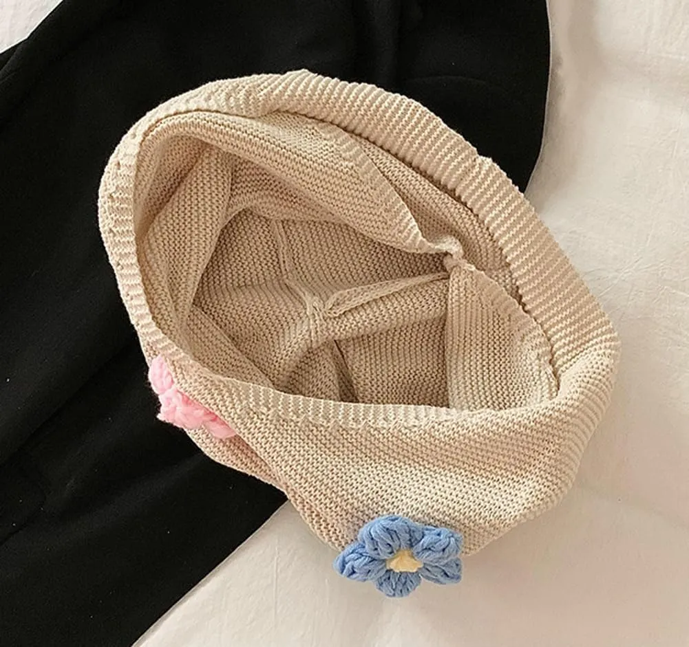 Crochet Tote Bag Women 2025 Trendy Woven Summer Beach Bag Large Shoulder Purse Tote Handbags with Handwoven Flower