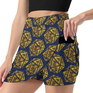D And 20 Dice Women's Skort Athletic Skirt Golf Skorts A-line Skirts with Built-in Shorts Pockets