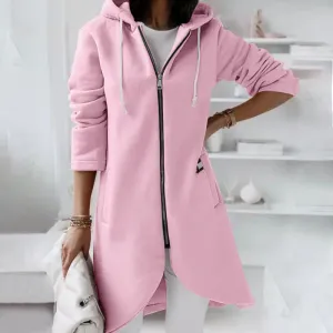 Fashion Hood Long Plus Fleece Wholesale Clothing Sweatshirts