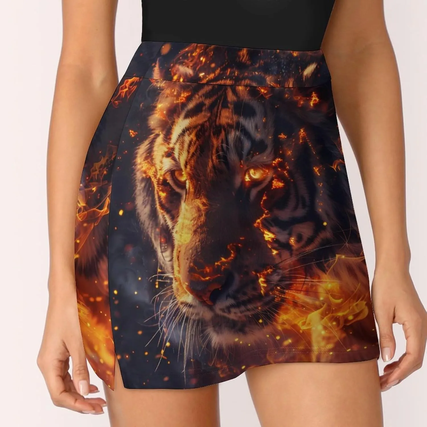 Fire Tiger Women's Skort Athletic Skirt Golf Skorts A-line Skirts with Built-in Shorts Pockets