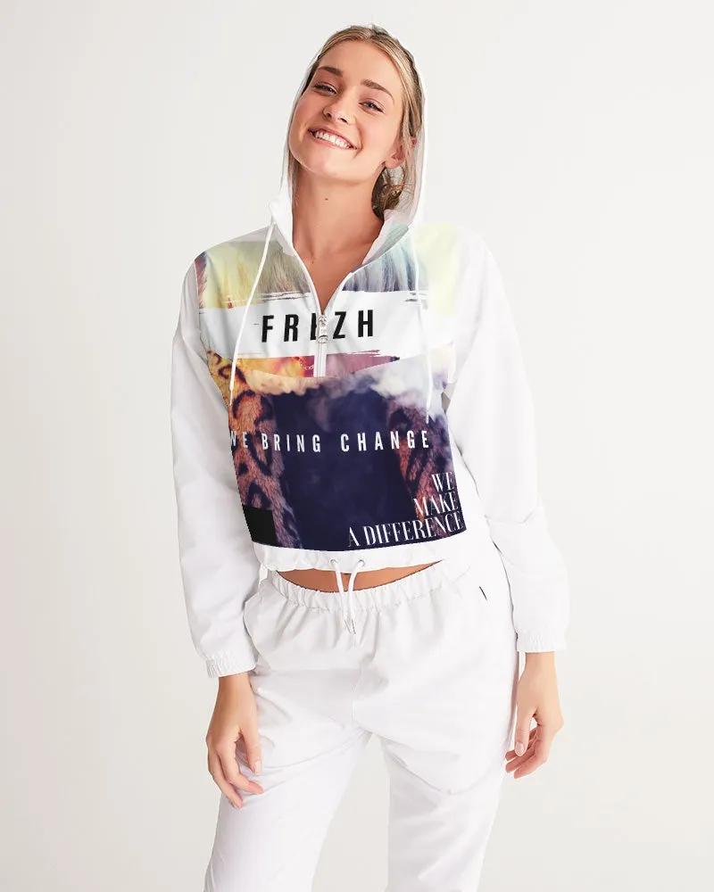 Frezh Orginal Women's Cropped Windbreaker