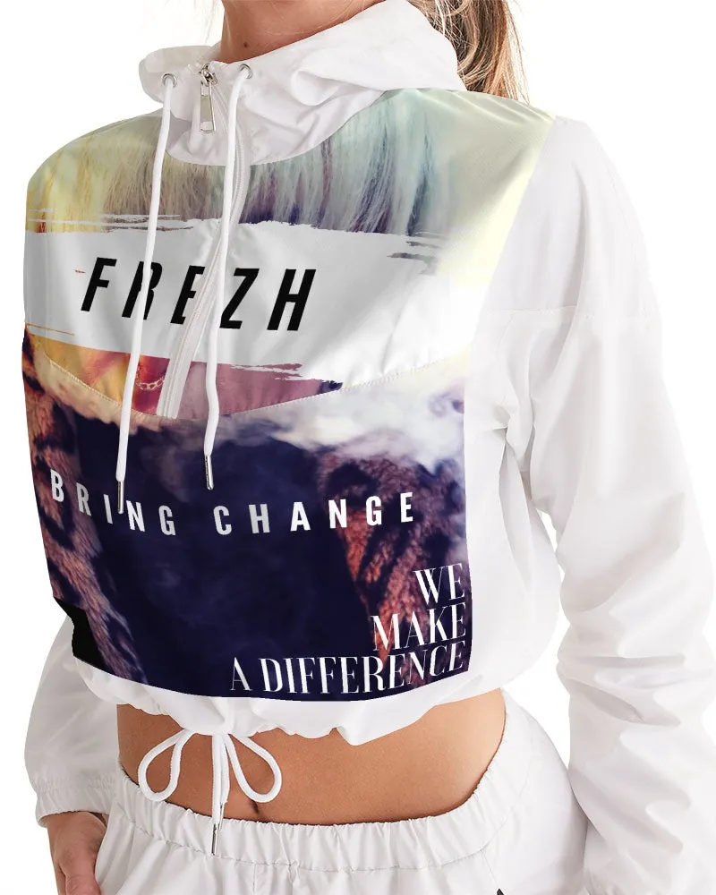 Frezh Orginal Women's Cropped Windbreaker