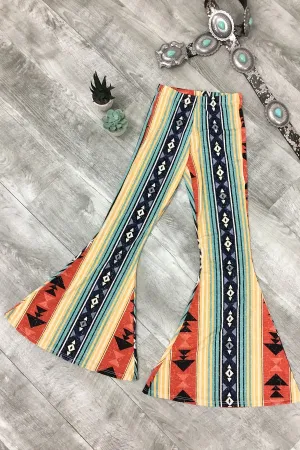 Girls Aztec Flare Pants