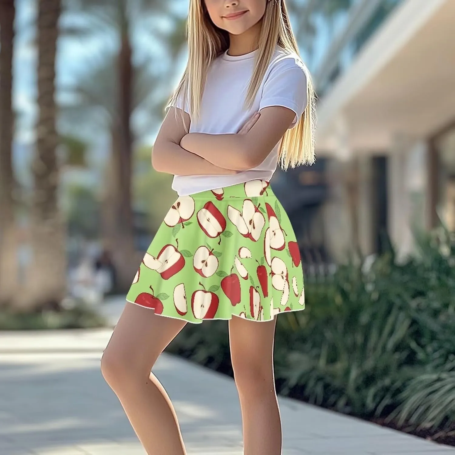 Girls Cute Skirts 1-in-2 Skorts Built in Shorts Lightweight Playwear Size 5-14