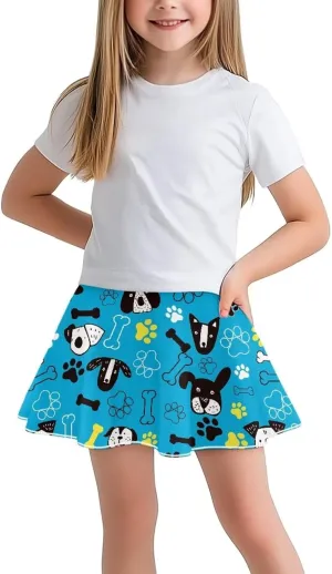 Girls' Skirts & Skorts with Pockets Built in Shorts High Waisted Skirt Size 5-14