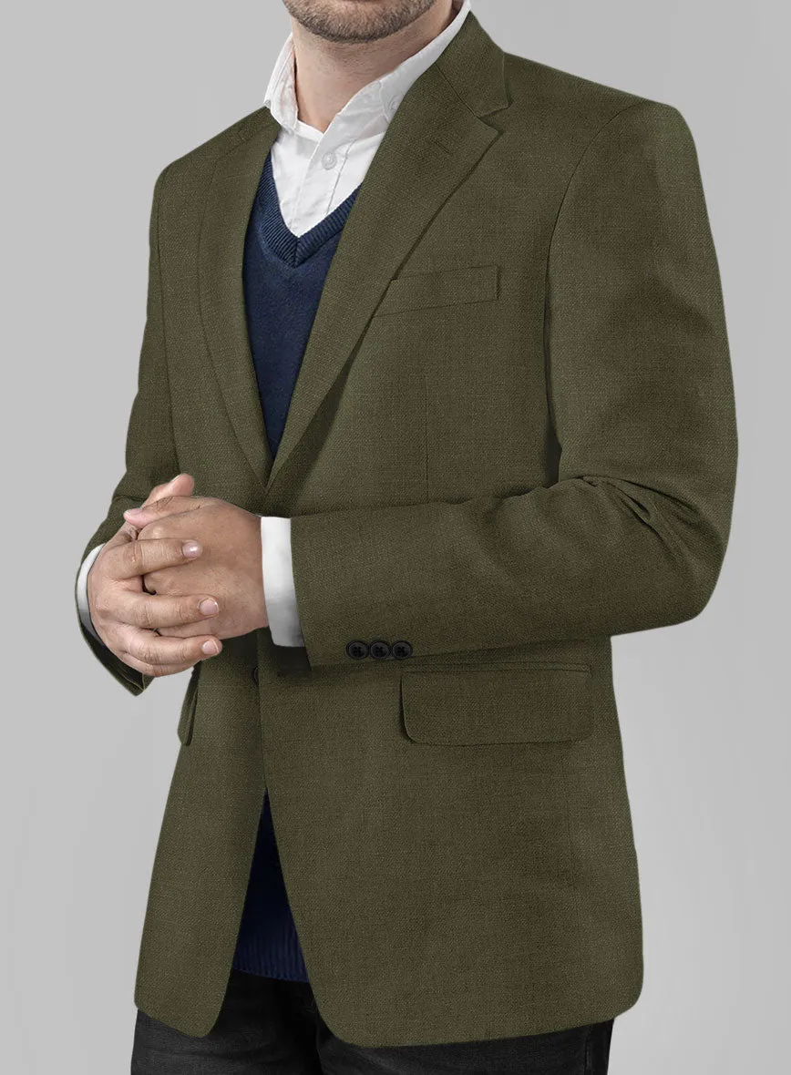 Italian Prato Green Linen Jacket