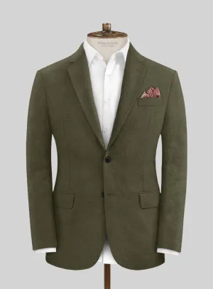 Italian Prato Green Linen Jacket