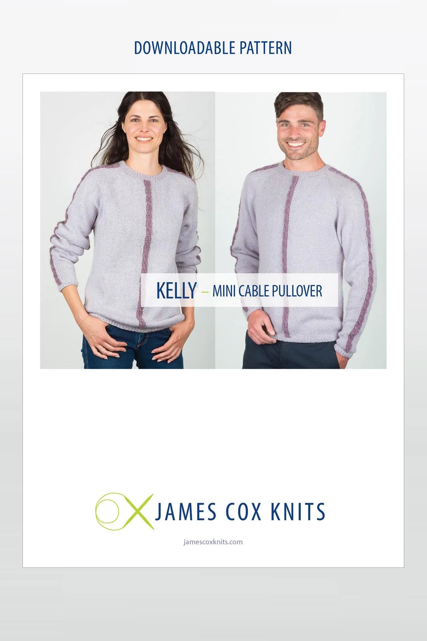 Kelly Mini-Cable Pullover Designer Knitting Pattern