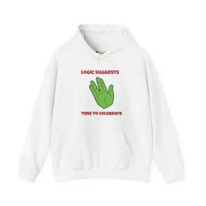 Logic Suggests Funny Spock Christmas Unisex Hoodie