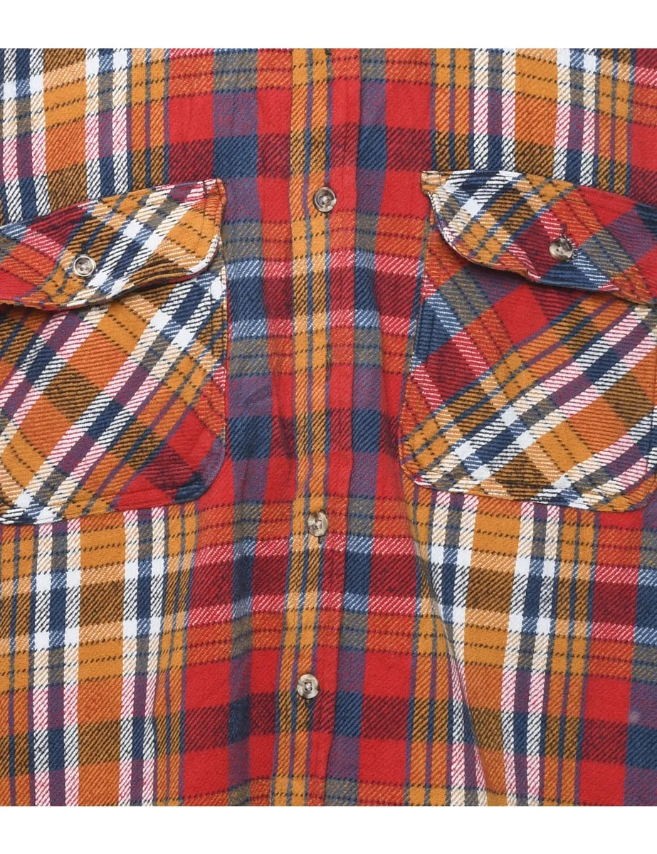 Long Sleeved Checked Multi-Colour Shirt - L