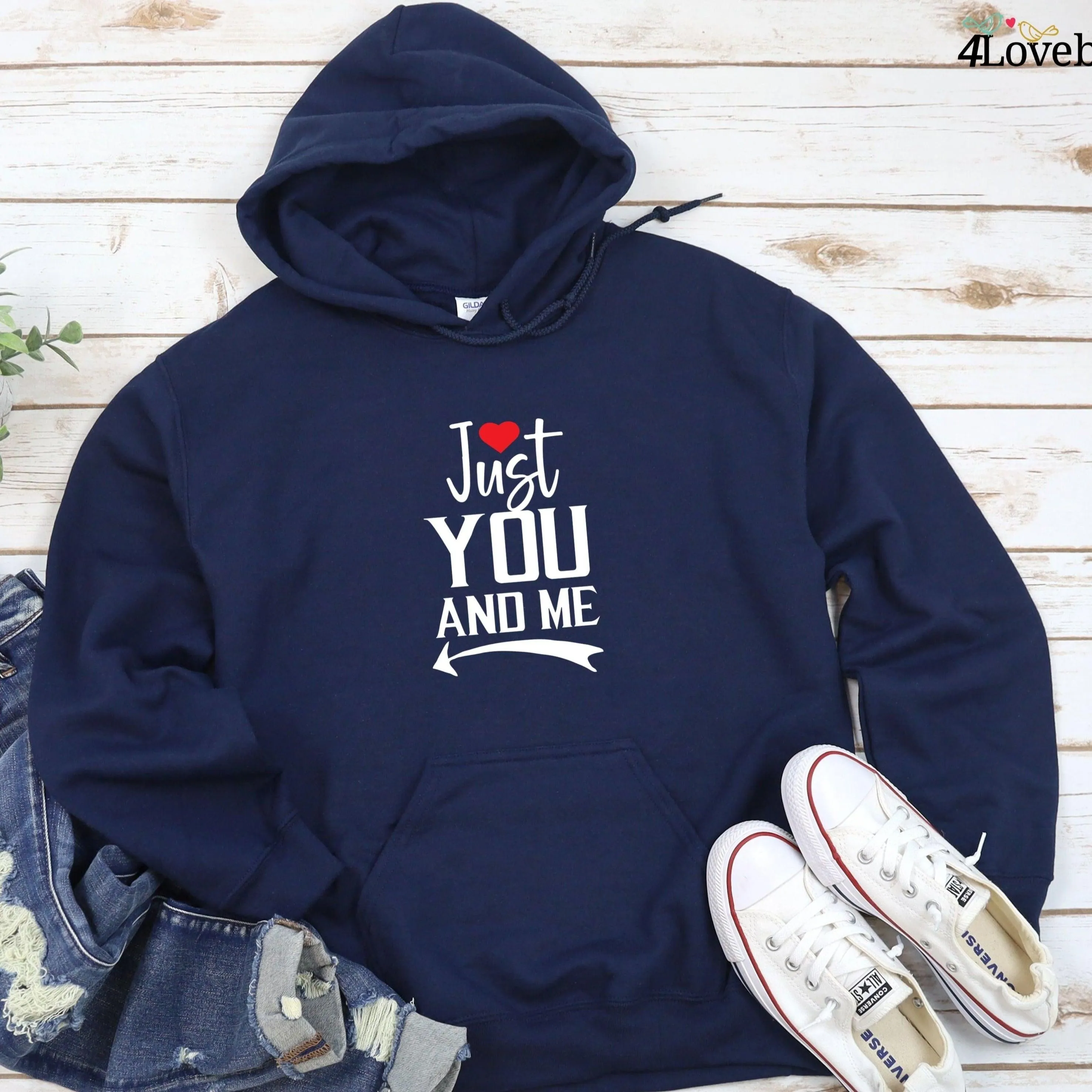 Matching Set: Just You & Me, Gift for Lovers, Cute Outfit for Couples, Valentine's Day