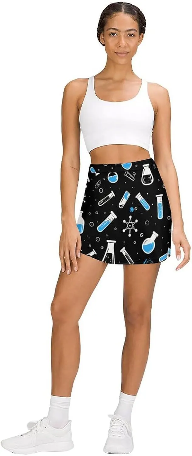Medical Chemical Sciences Women's Skort Athletic Skirt Golf Skorts A-line Skirts with Built-in Shorts Pockets