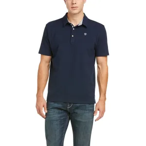 Mens Medal Short Sleeve Polo Navy