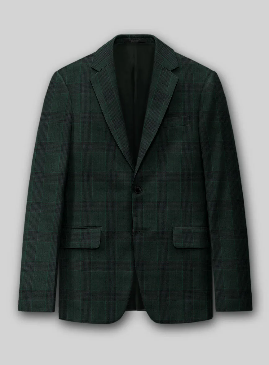 Napolean Devon Check Green Wool Jacket