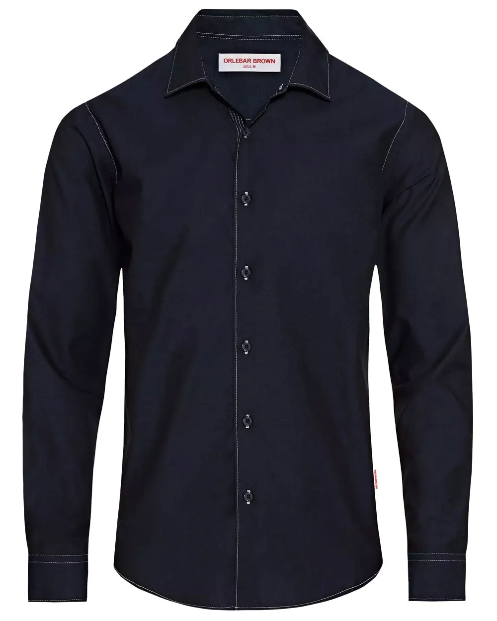 Navy and White Giles Classic Collar Shirt