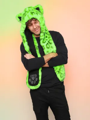 Neon Green Leopard Luxe Collector Edition Faux Fur Hood | Men's