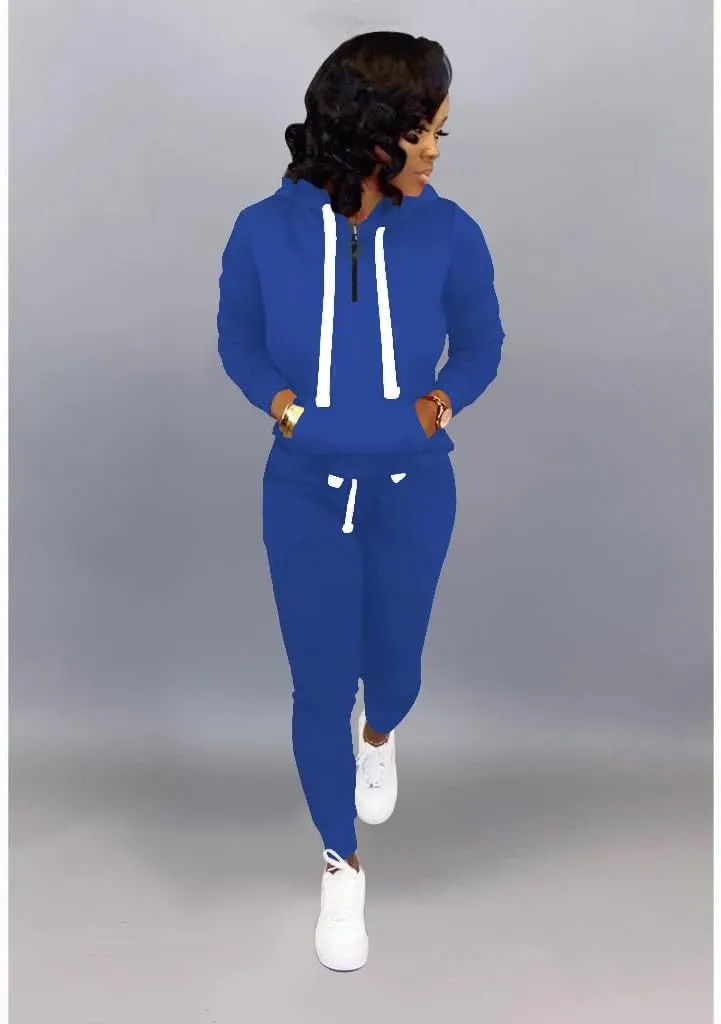 Nimsruc Two Piece Outfits For Women Jogging Suits Casual Sweatsuits Jogger Tracksuits Long Sleeve Hoodie Matching Sets