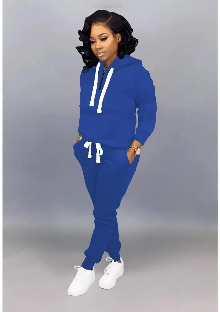 Nimsruc Two Piece Outfits For Women Jogging Suits Casual Sweatsuits Jogger Tracksuits Long Sleeve Hoodie Matching Sets