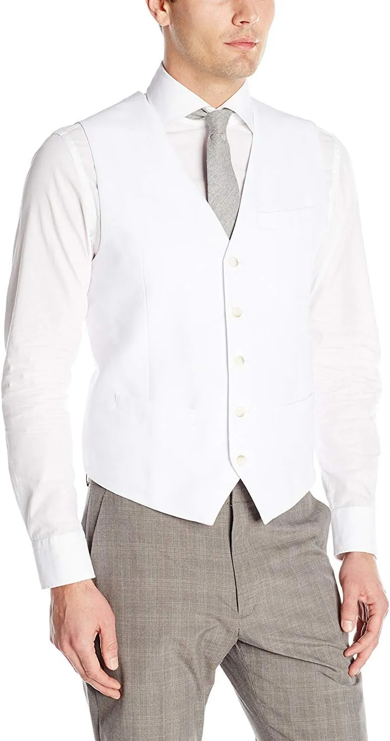 Perry Ellis Men's Linen Suit Vest