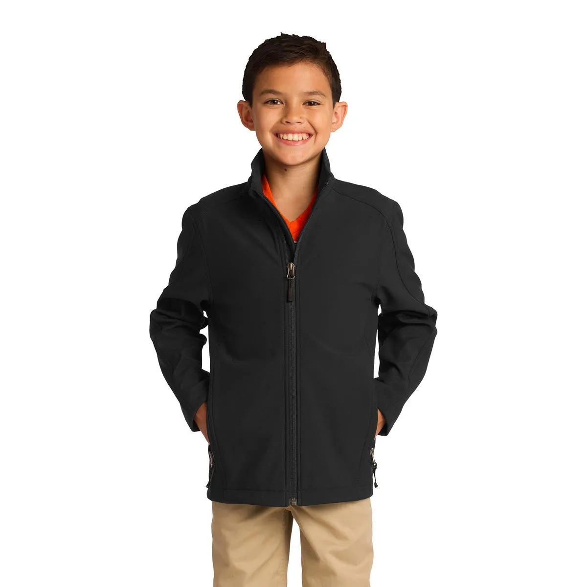 Port Authority Youth Black Core Soft Shell Jacket