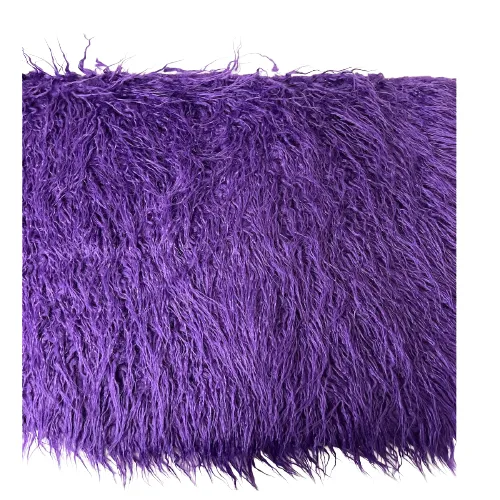 Purple Mongolian Long Pile Faux Fur Fabric