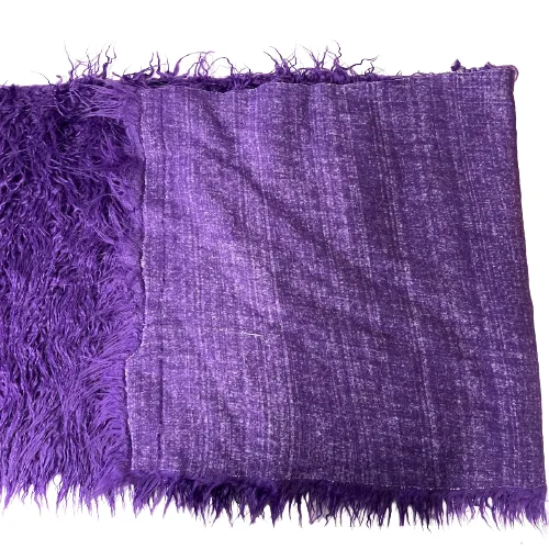 Purple Mongolian Long Pile Faux Fur Fabric