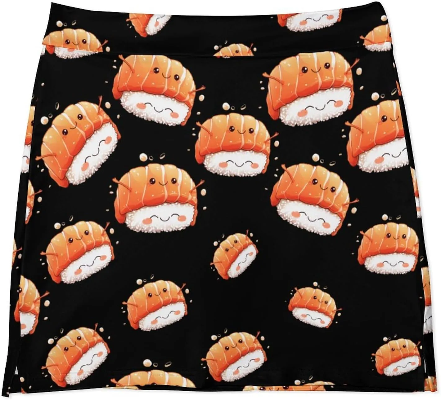 Salmon Sushi Hug Women's Skort Athletic Skirt Golf Skorts A-line Skirts with Built-in Shorts Pockets