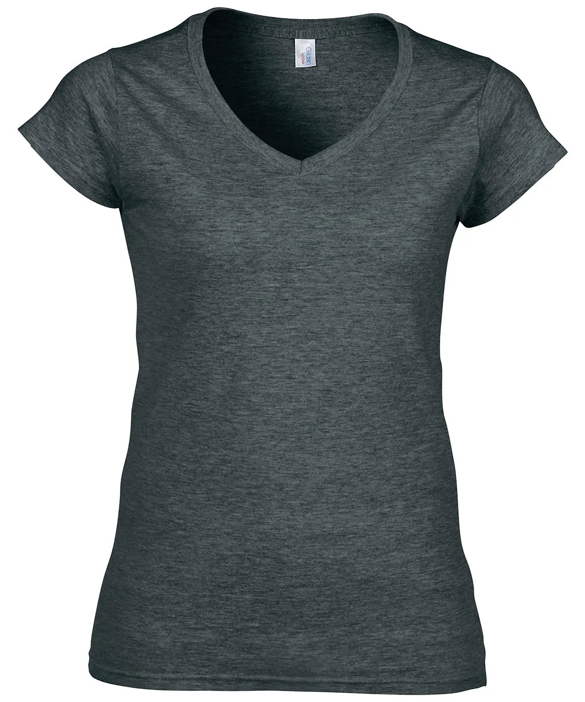 Softstyle womens v-neck t-shirt | Dark Heather