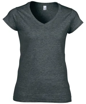Softstyle womens v-neck t-shirt | Dark Heather