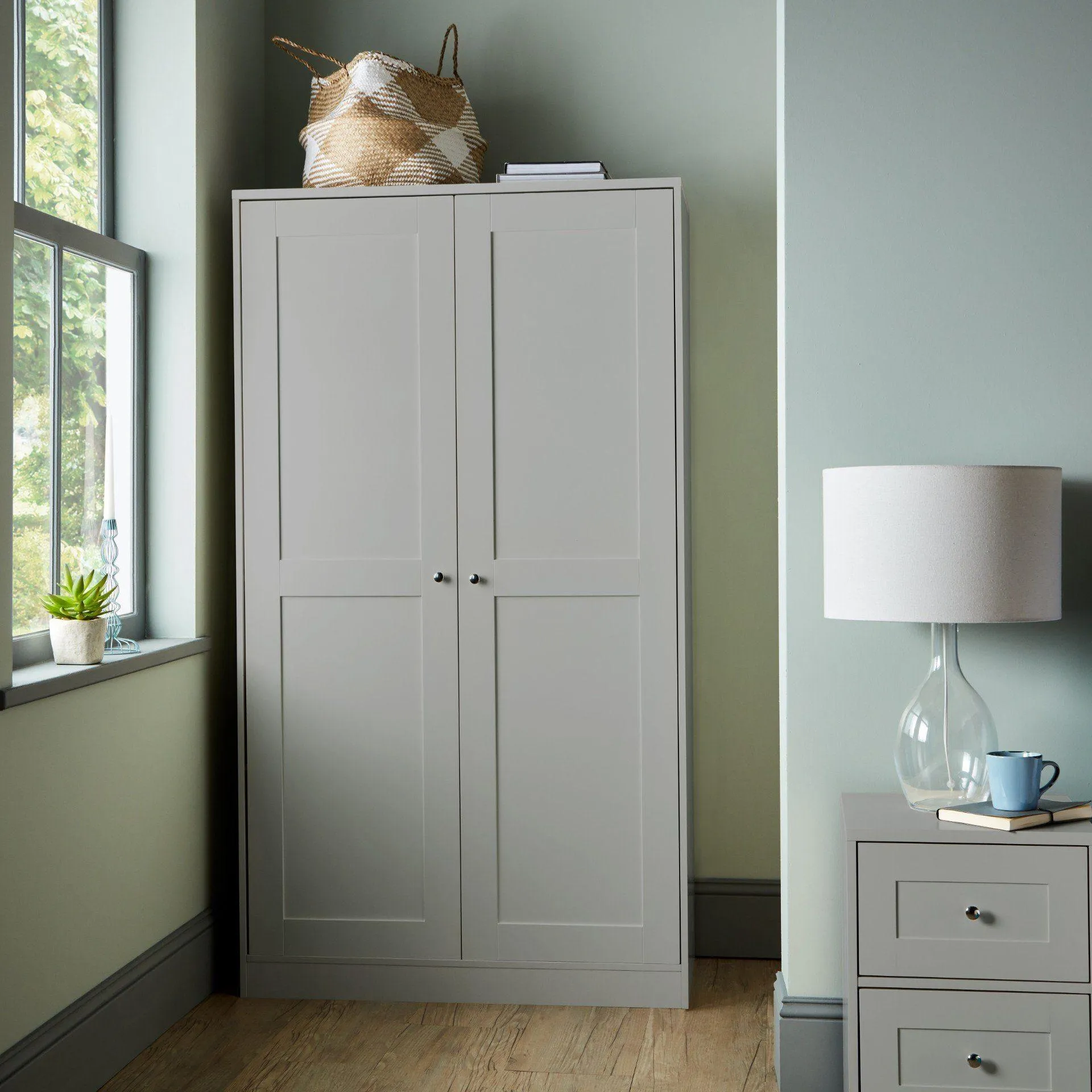 Stevie Wardrobe & Drawers Set - Grey