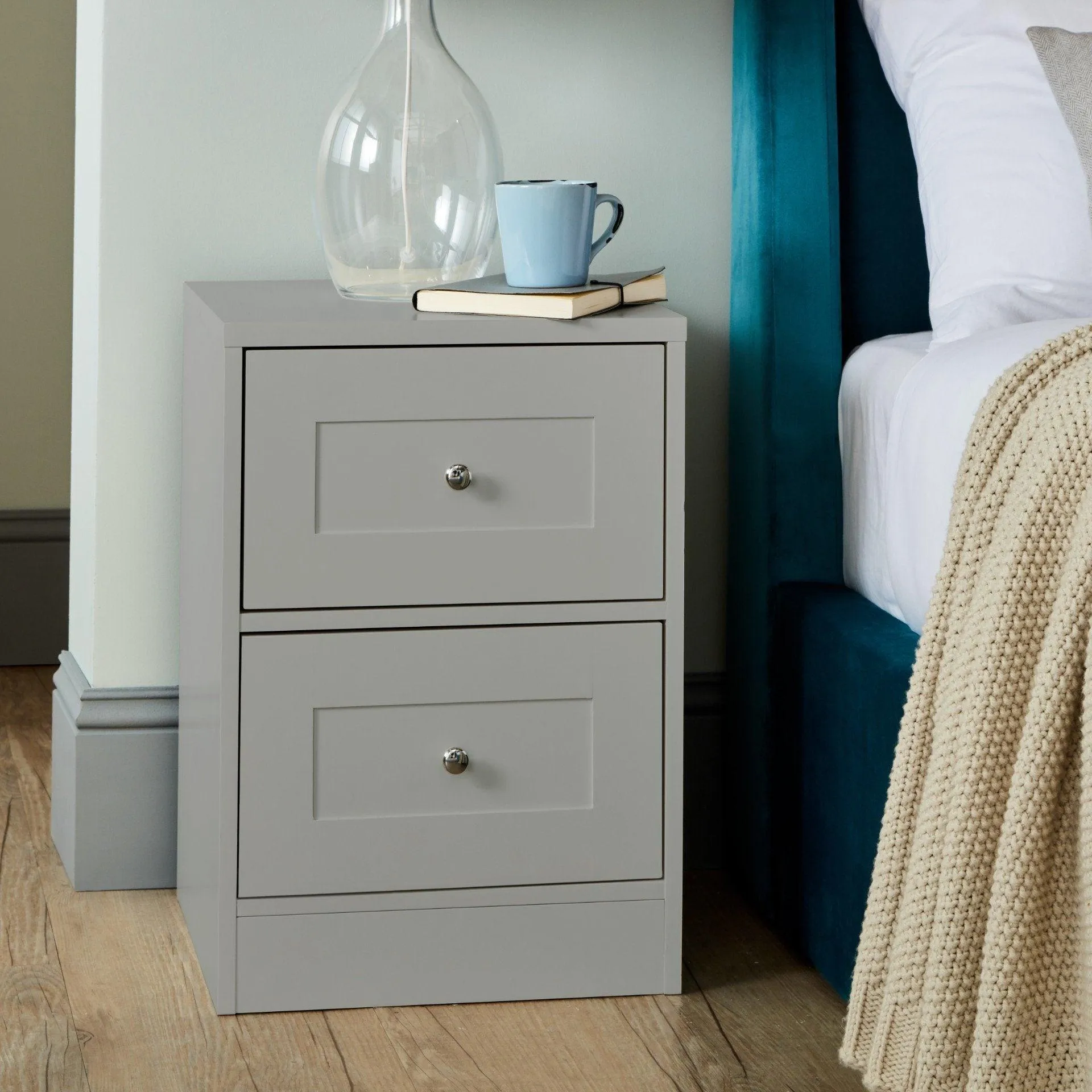 Stevie Wardrobe & Drawers Set - Grey
