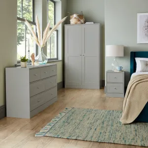 Stevie Wardrobe & Drawers Set - Grey