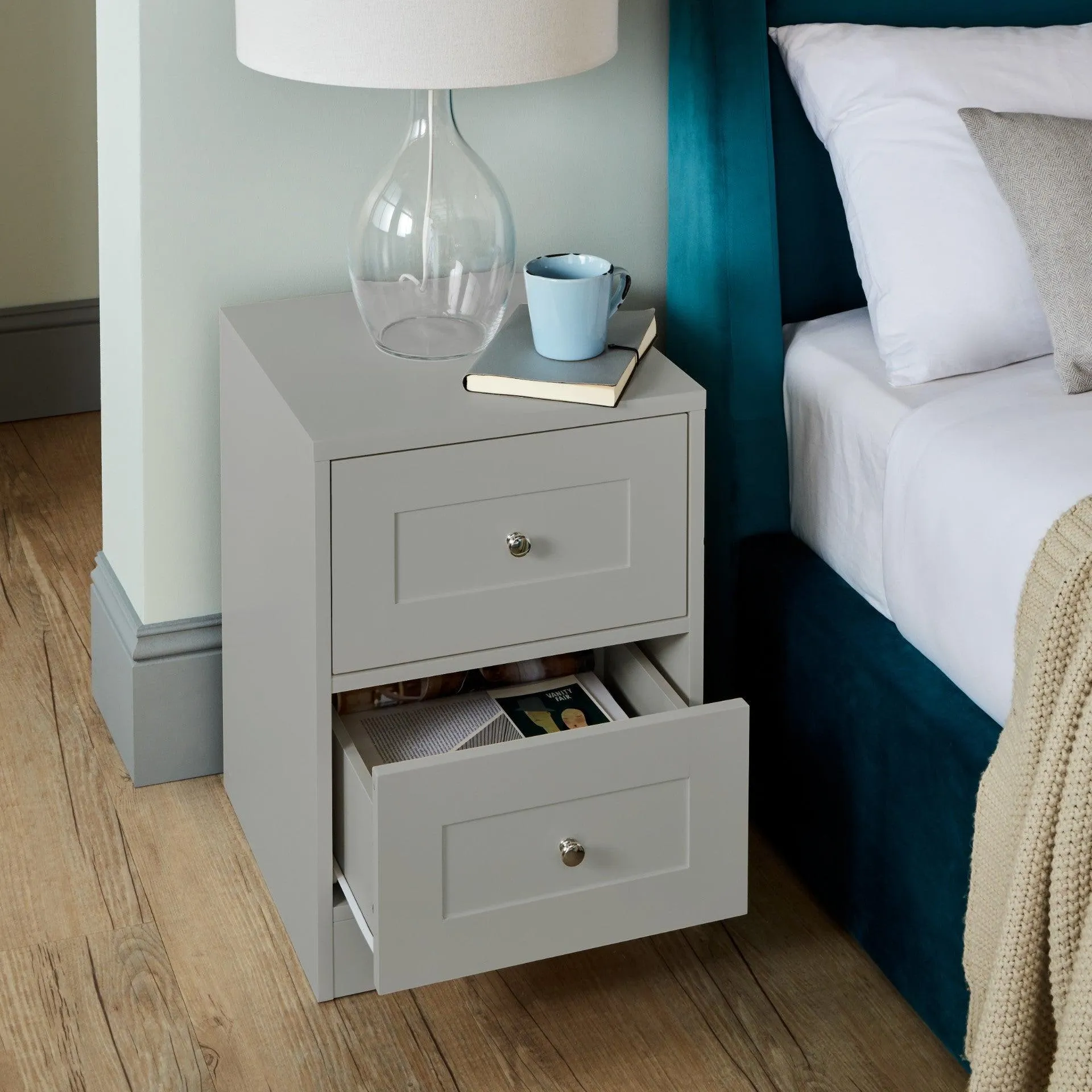 Stevie Wardrobe & Drawers Set - Grey
