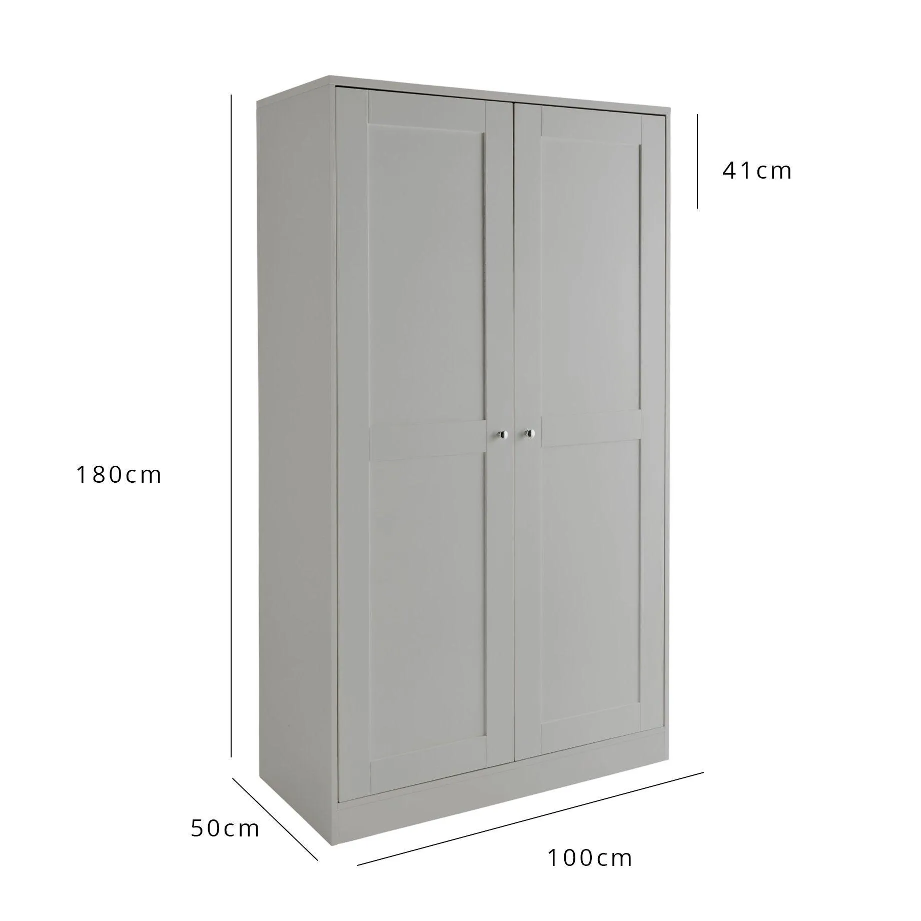 Stevie Wardrobe & Drawers Set - Grey