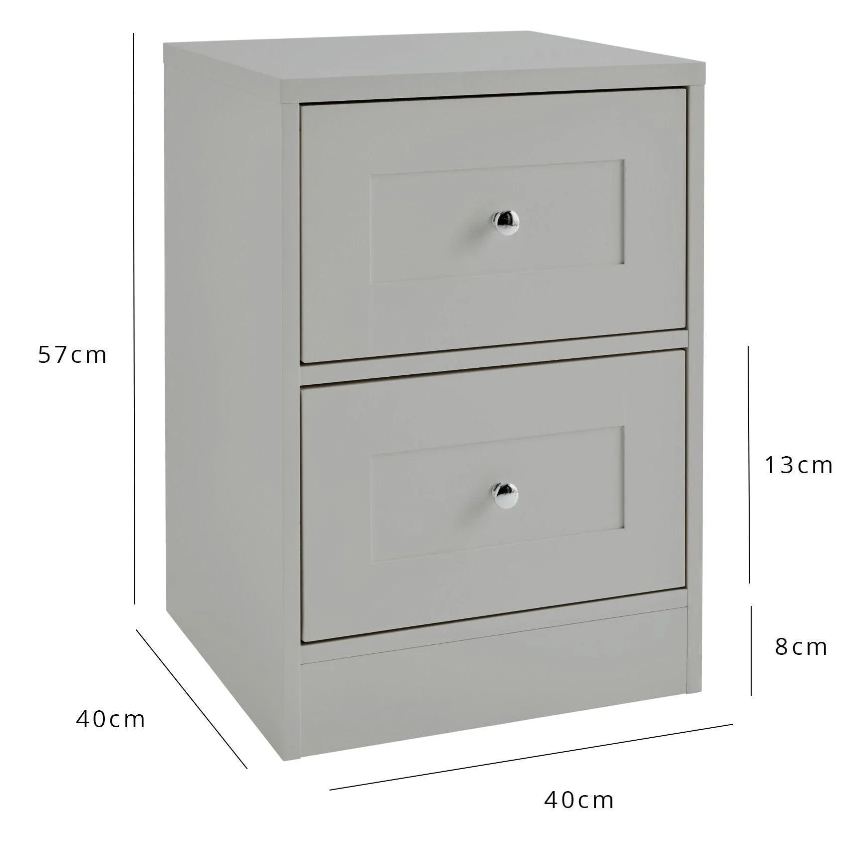 Stevie Wardrobe & Drawers Set - Grey