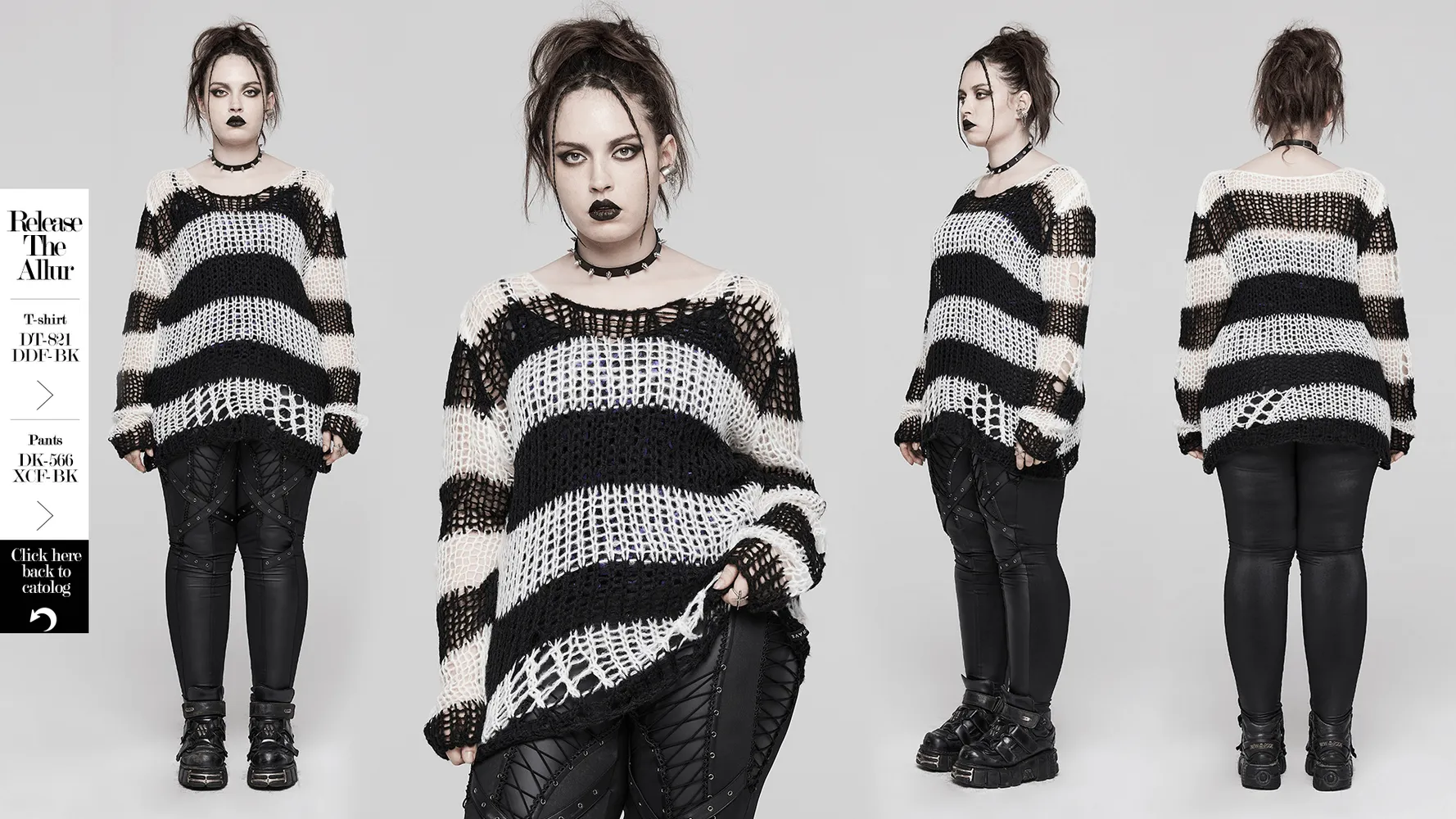 Stylish Mohair Striped Pullover with Irregular Holes