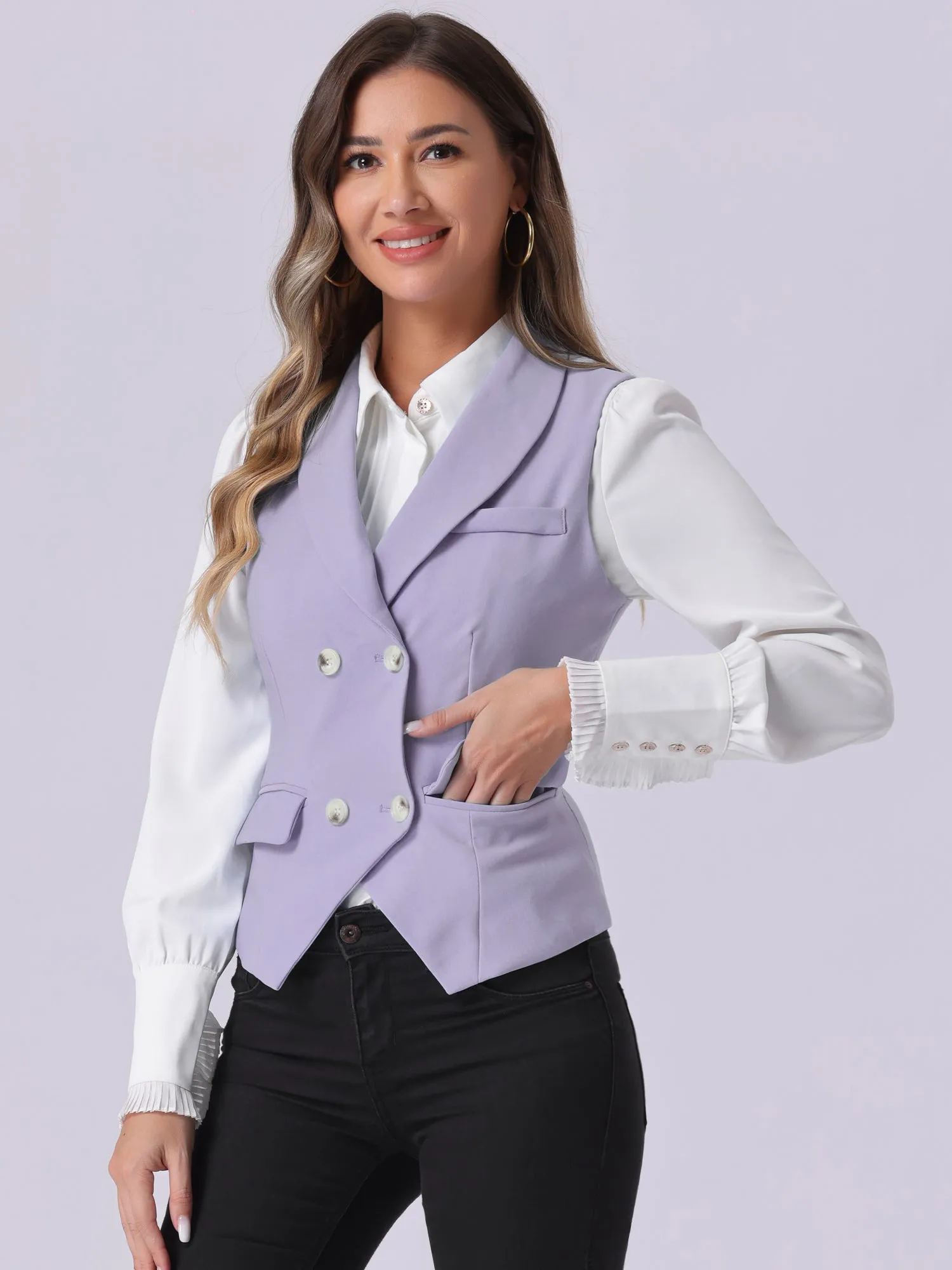 Waistcoat Lapel Collar Dressy Versatile Racerback Suit Vest