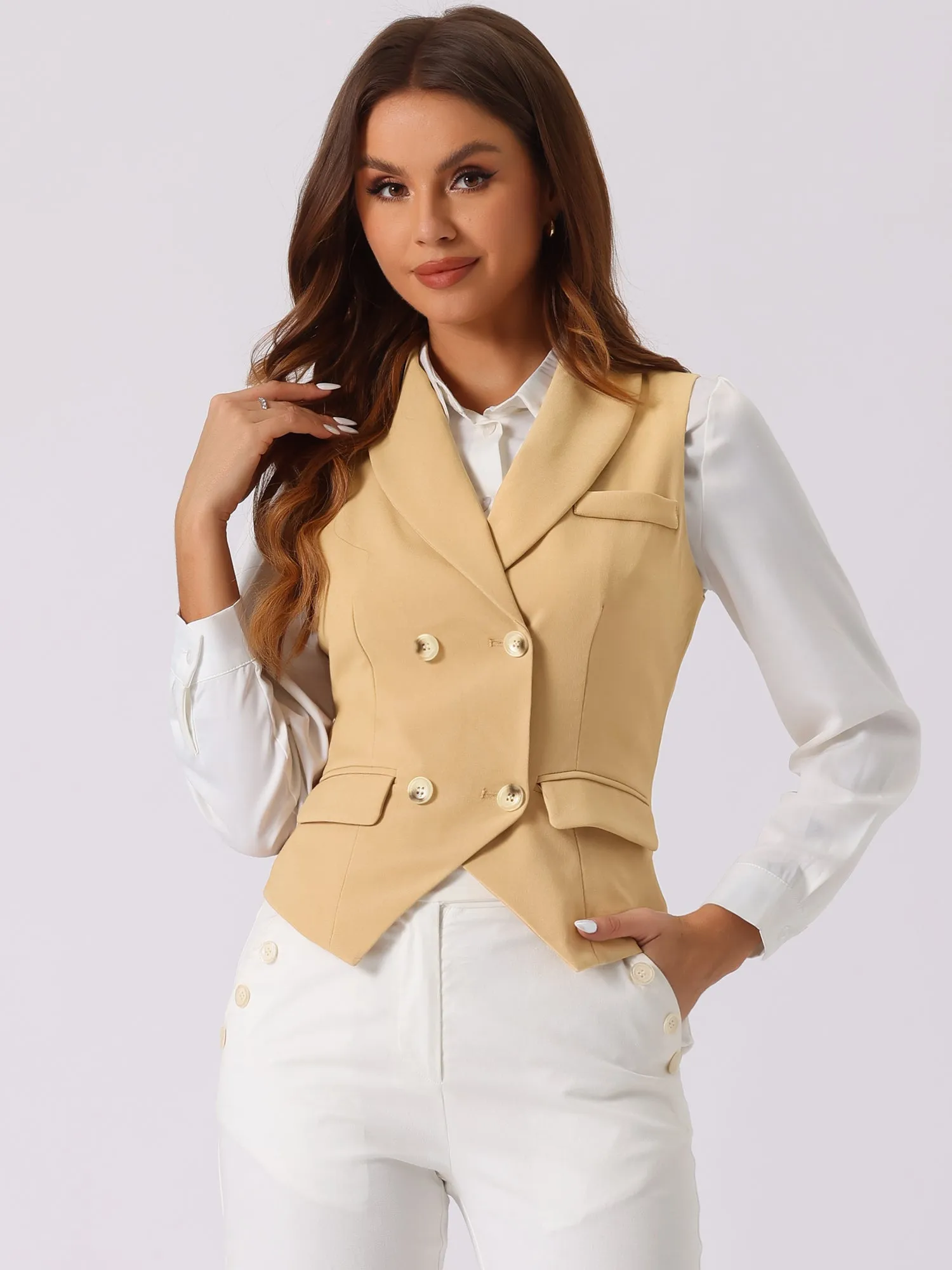 Waistcoat Lapel Collar Dressy Versatile Racerback Suit Vest