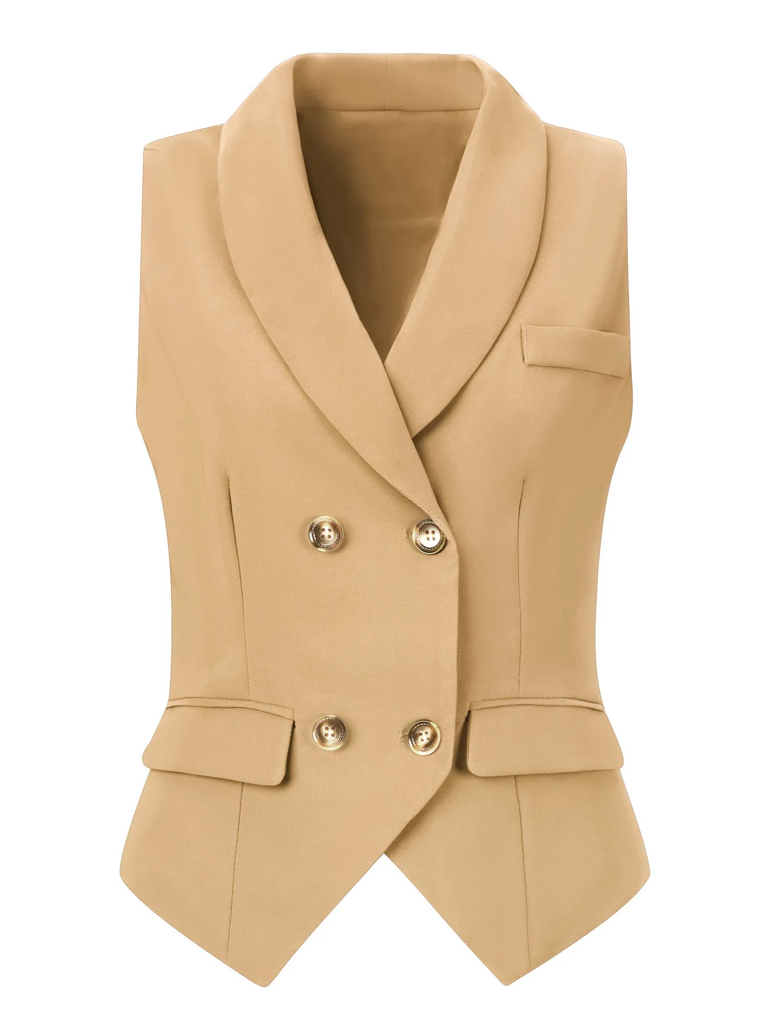 Waistcoat Lapel Collar Dressy Versatile Racerback Suit Vest