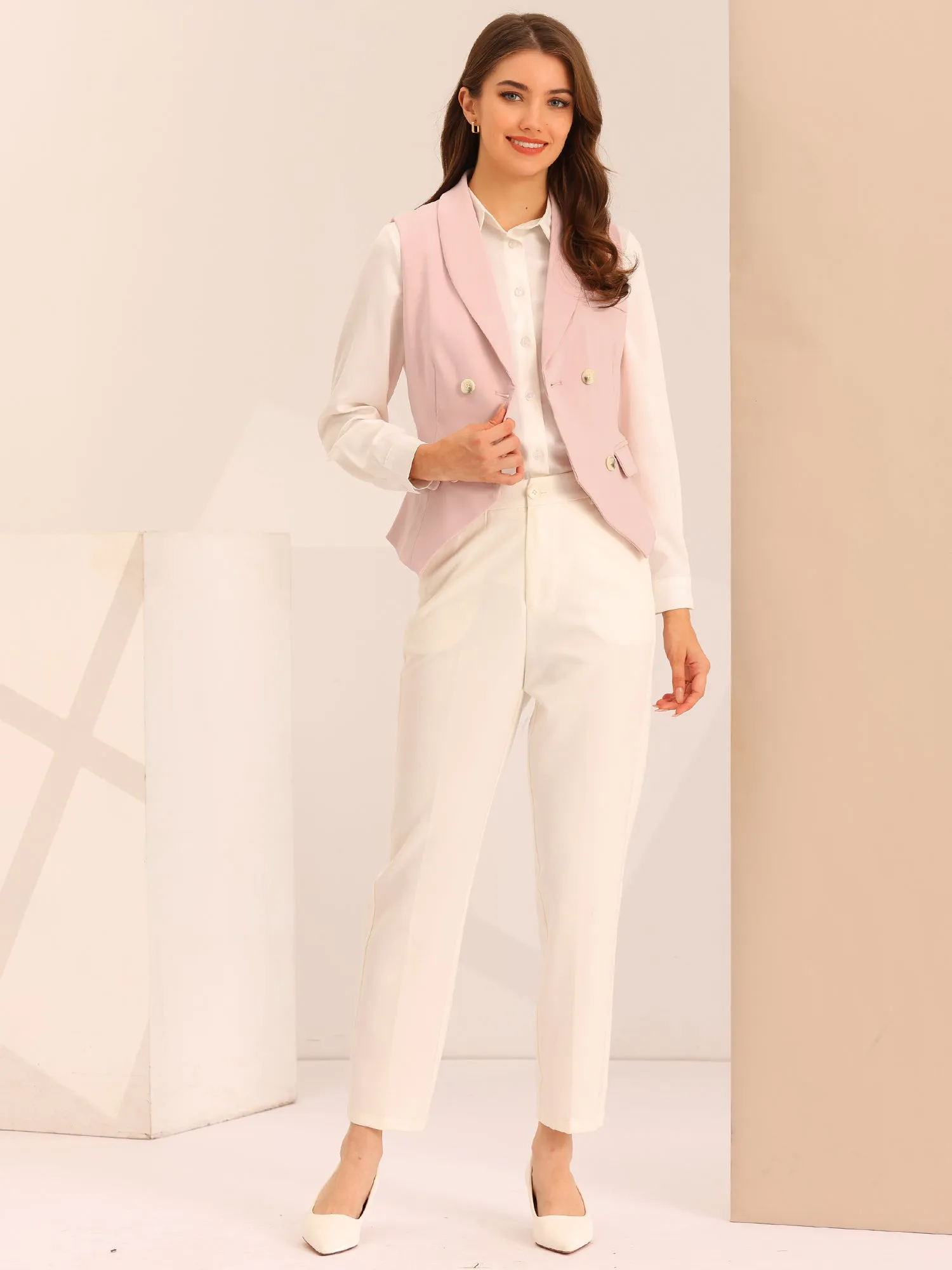 Waistcoat Lapel Collar Dressy Versatile Racerback Suit Vest