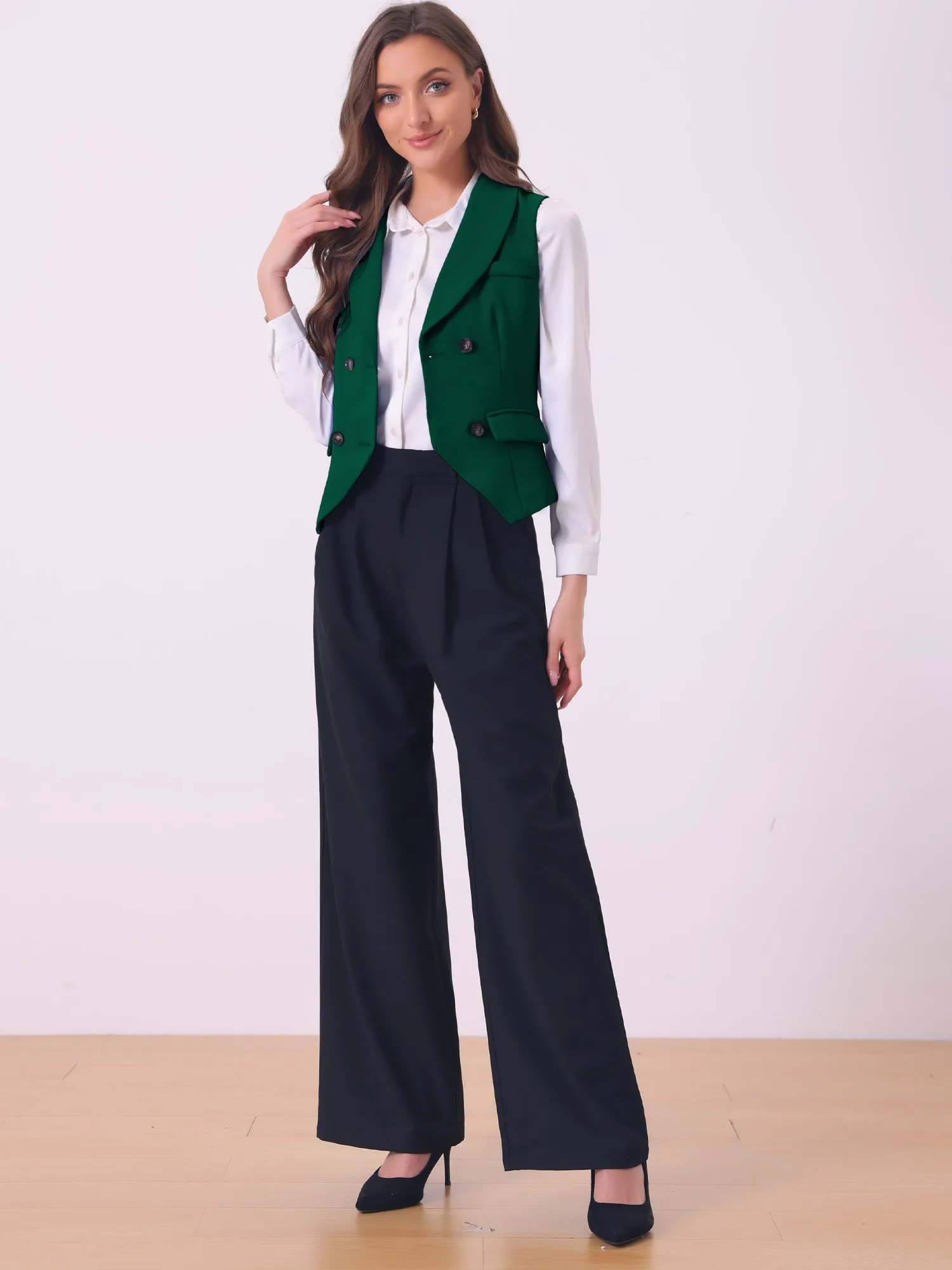 Waistcoat Lapel Collar Dressy Versatile Racerback Suit Vest