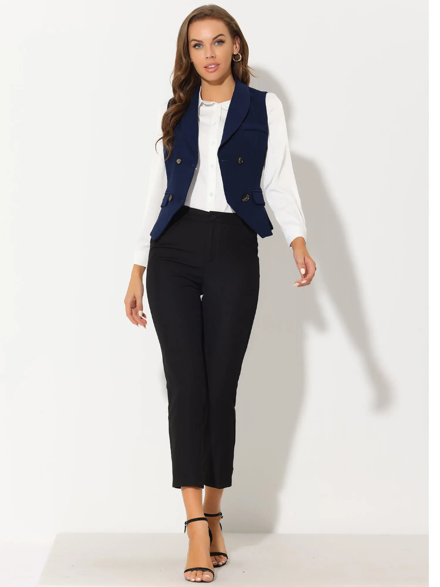 Waistcoat Lapel Collar Dressy Versatile Racerback Suit Vest