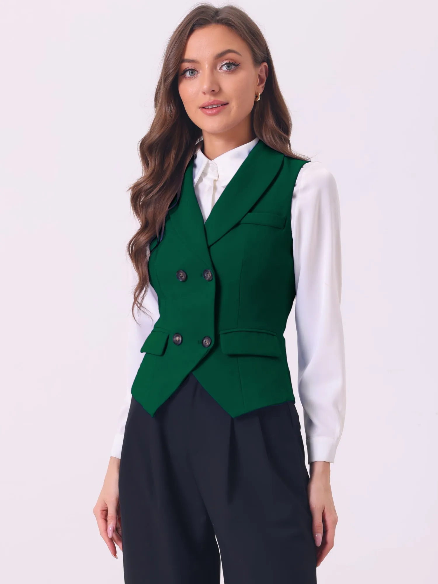 Waistcoat Lapel Collar Dressy Versatile Racerback Suit Vest