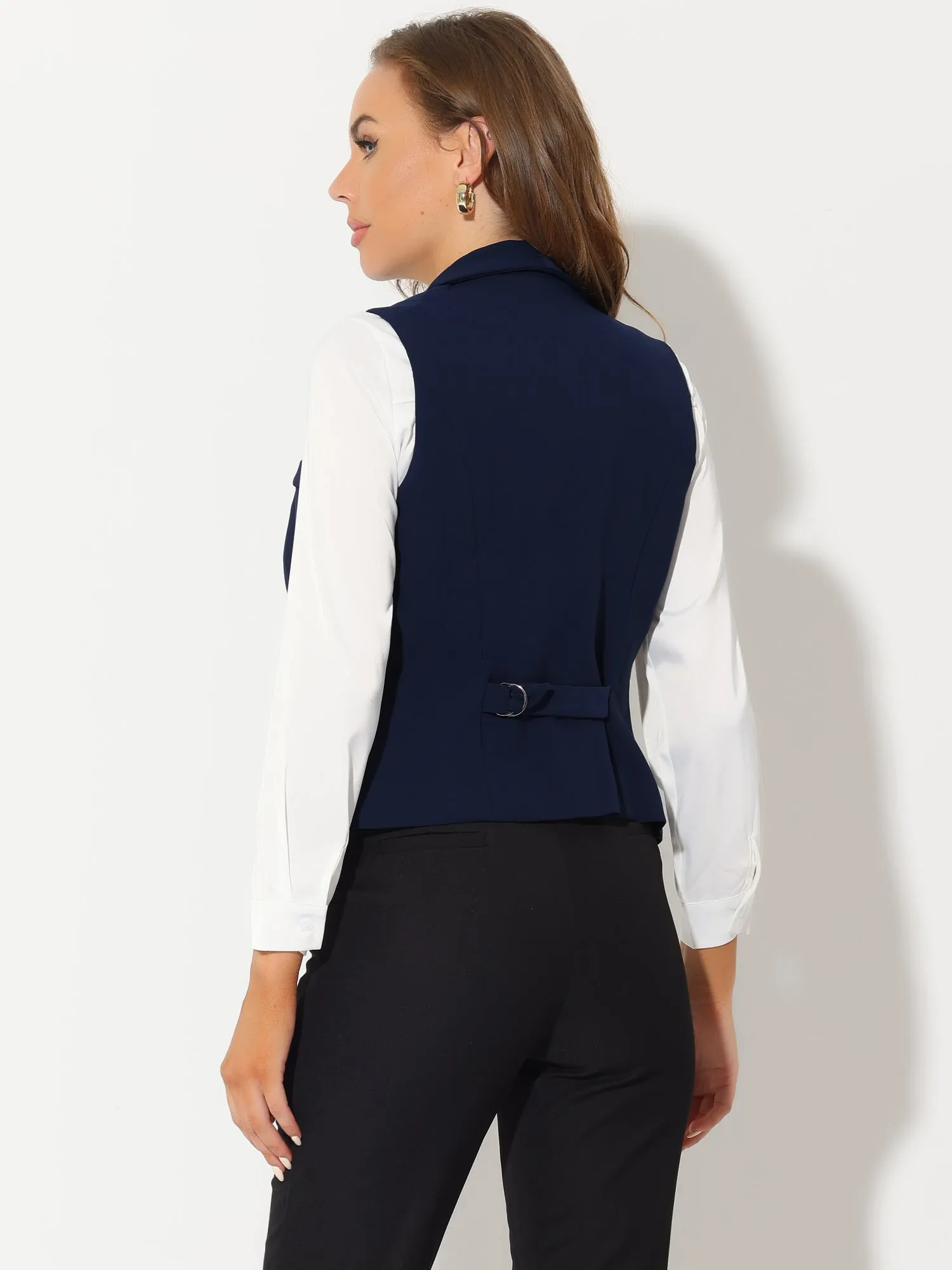 Waistcoat Lapel Collar Dressy Versatile Racerback Suit Vest