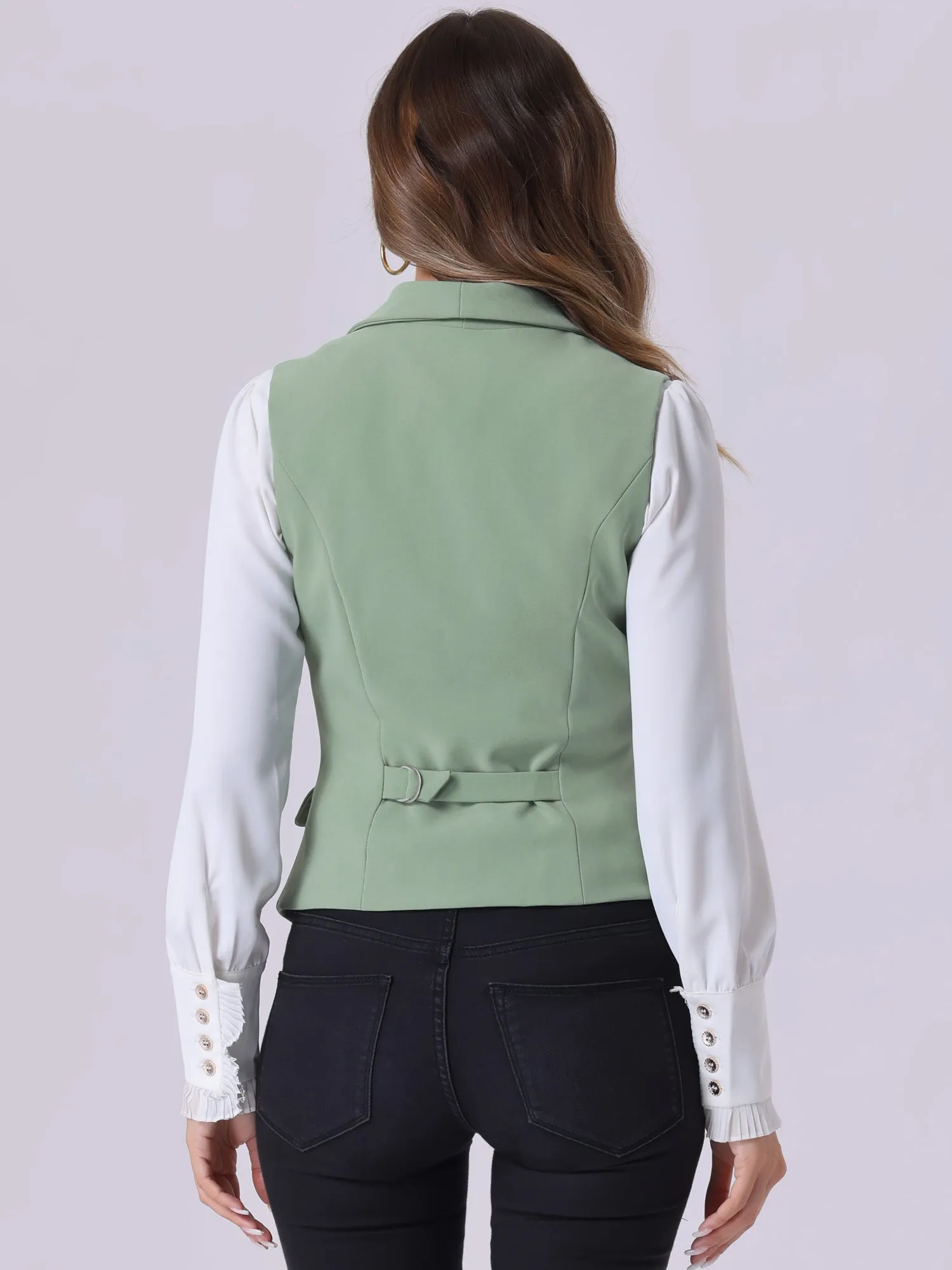 Waistcoat Lapel Collar Dressy Versatile Racerback Suit Vest