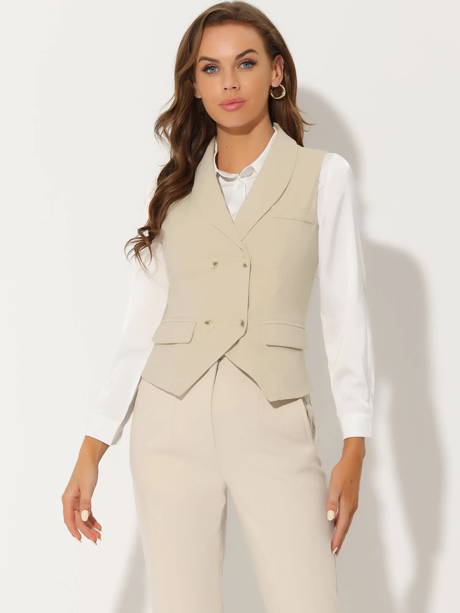 Waistcoat Lapel Collar Dressy Versatile Racerback Suit Vest