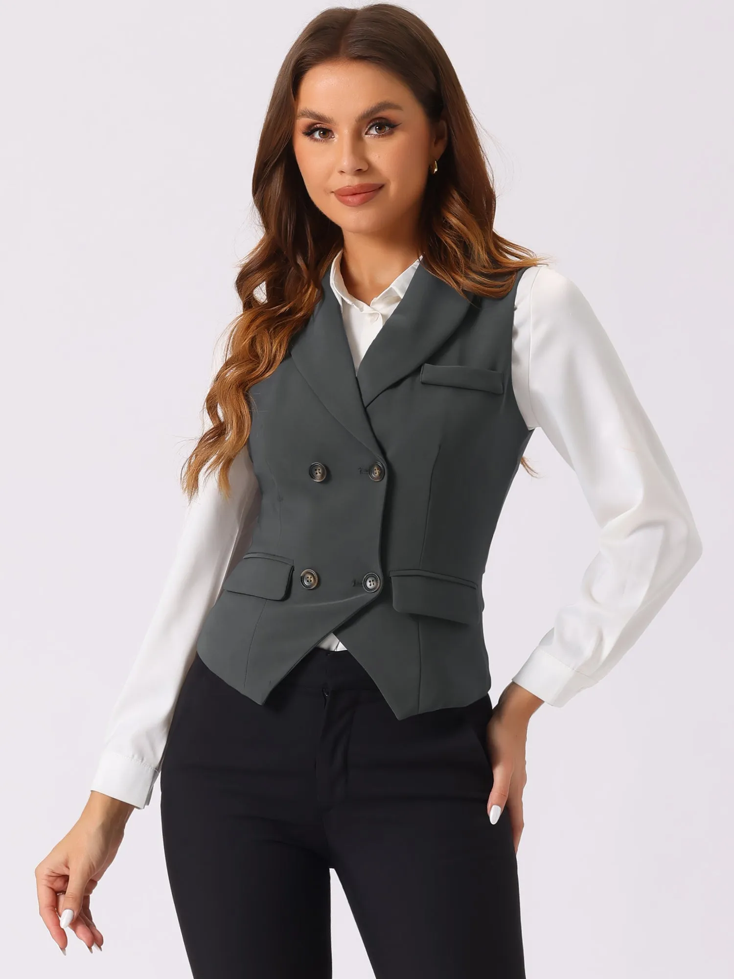 Waistcoat Lapel Collar Dressy Versatile Racerback Suit Vest